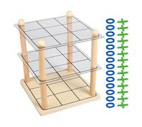 Giocattolo Desktop Tic-t-ac-toe, Con Gioco Di Connessione Coinvolgente, 20.2x20.2x23,5 Cm, Giochi Da Tavolo Classici, Gioco 3d Connect, Costruzione Educativa E Abilità, Per Bambini, Adulti, Famiglia