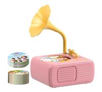 Giocattolo di apprendimento Gramofono per tutti-piccoli, Giocattolo musicale per tutti i piccoli - Lettore musicale giocattolo per bambini - Giocattolo Narrazione portatile con 96 carte per,