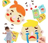 Giocattolo di apprendimento sociale emozionale - I bambini Sentivano adesivi, riconoscimento delle emozioni giocattolo educativo | Kit di apprendimento sociale emozionale adesivi in feltro, gioco Mult