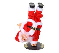 Giocattolo Di Babbo Natale Di Danza Di Strada Di Musica Elettrica Cascata Rotante A 1 Mano, Decorazione Stagionale, Ornamento Da Tavolo Al contrario, Statua Di Babbo Natale Canto, Giocattolo Elettrico