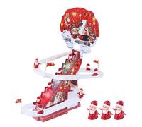 Giocattolo di Babbo Natale rampicante - telecomando elettrico con luce a LED e musica, gioco di corse automatico di Babbo Natale - per bambini ragazze bambini scrivania Schla