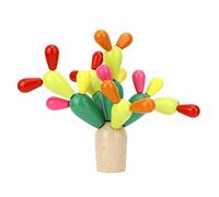 Giocattolo di Cactus, Puzzle in Legno per Bambini, Giocattolo di Cactus in Equilibrio, Blocchi di Costruzione Assemblati