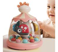 Giocattolo di carosello di stampa per,Giocattolo per premere e girare | Carosello colorato Push and Spin Toy,Apprendimento e sviluppo interattivo con giocattolo sonoro, miglioramento della d