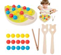 Giocattolo di classificazione delle perline per bambini | Set di classificazione dei colori con pinzette in legno - Giocattolo interattivo che sviluppa capacità motorie fini per bambini e ragazze