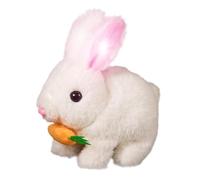 Giocattolo di coniglio di peluche di Pasqua - Animale di peluche, orecchie di salto interattive, elettronica per animali da compagnia, compagno di orecchie tremanti, cestino đe Pasqua divertente