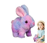 Giocattolo di coniglio di salto, coniglio luppolato - Animali peluche coniglio giocattoli elettronici,Movimenti naturali, animale robotico per saltare, scuotere il naso, tortizzare le orecchie