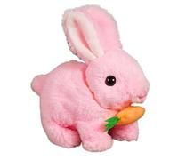 Giocattolo di coniglio in peluche pasquale - Coniglietto elettronico interattivo, animale domestico che salta e scuote l'orecchio, simpatica figura di animale di | Compagno di gioco animato per