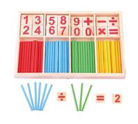 Giocattolo di conteggio matematico - educativi da 9 Pollici | Set di apprendimento in Legno - Kit di riconoscimento dei Numeri prescolari con Scatola di conteggio per Lo Sviluppo