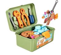 Giocattolo Di Costruzioni Con Viti 126 Pezzi Interattivi Educativi | Set di con trapano e cassetta degli attrezzi per ragazzi Per Studenti 'Asilo Maschi Femmine Bambini Figlio Figli