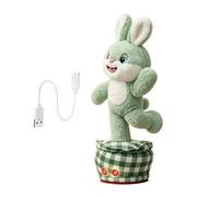 Giocattolo di danza coniglio - Interactive Plush Bunny Buddy | Talking Motion Stuffed Animal Educational Kids Entertainment Playtime Companion Birthday Celebration Home Nursery Preschool Learning Gift