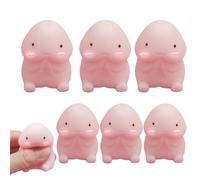 Giocattolo di decompressione, Giocattolo da spremere 6 pezzi Stress a forma di pene con espressione carina in postura di preghiera Giocattoli divertenti in gomma portatili da 1, 5 pollici per alleviar