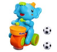 Giocattolo di elefante elettrico, giocattolo musicale di elefante giocattolo di elefante con tamburi e palla galleggiante, imparando giocattoli in trasferta educativi per il bambino di 3+