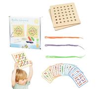 Giocattolo Di Filo - Game Di Allacciatura In Legno, Giocattolo Di Apprendimento Per Bambini | Early Childhood Activity Con Design Durevole, Sviluppa Coordinazione Occhio-mano, Destrezza Del