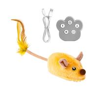 Giocattolo di gatto in movimento - gatto interattivo, giocattolo di gattino | topi in peluche con controllo remoto con suono leggero ricaricabile per esercizi interni all'aperto divertenti noia