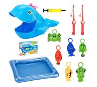Giocattolo Di , Giocattolo Di Per Bambini - Gioco Di Piscina Di Pesce Gonfiabile Con Pompa A Mano | Pesce Galleggiante Di Rete A Incluso, Gioco Da Bagno Estivo Gioco Di Acqua per