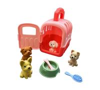 Giocattolo di gioco di simulazione del cane - Set di 8 gabbie di cura per cuccioli, gioco di ruolo educativo per trasportatore di animali, kit di simulazione D