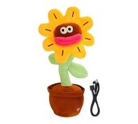 Giocattolo di girasole elettrico parlante - musicale morbido che imita il discorso | Peluche per bambini divertenti per il gioco, regali e divertimento interattivo, ideale per bambini e bambini