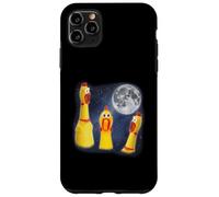 Giocattolo di gomma di pollo Luna 3 Ululando alla luna divertente strano maledetto Custodia per iPhone 11 Pro Max