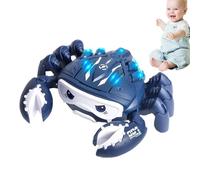 Giocattolo di granchio ambulante | Granchio elettrico,Giocattolo elettrico con luce e musica, ruota universale, evita automaticamente gli ostacoli, regalo per
