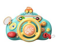 Giocattolo di guida per bambini: simulatore interattivo di volante, effetti di luce e suono, pannello đe attività, pulsanti d´e apprendimento, base d¨e | Console auto per bambini piccoli utile