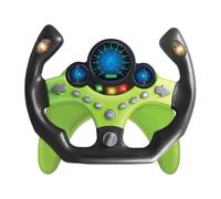 Giocattolo di guida per bambini, volante giocattolo, gioco interattivo, accessorio per auto educativo robusto, luce portatile e apprendimento del suono per attività interne di viaggio