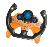 Giocattolo di guida per bambini, volante giocattolo, gioco interattivo, accessorio per auto educativo robusto, luce portatile e apprendimento del suono per attività interne di viaggio