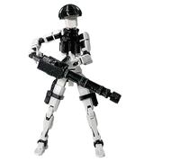 Giocattolo di movimento regolabile - Figurina mobile a segmento articolato Display da tavolo moderno Modello riposizionabile manuale Design sperimentale Collezionisti Mini scultura Interattiva Astratt