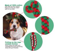 Giocattolo di Natale, giocattolo di corda per cani, regalo di Natale, giocattolo da masticare per cuccioli, per la pulizia e l'addestramento