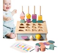 Giocattolo di ordinamento di forma - Puzzle di corrispondenza di forma in legno per tutti i piccoli, giocattolo educativo | attività di apprendimento precoce in legno, cubo di ordinamento colorato