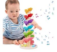 Giocattolo Di Palla - Kit Di Albero Musicale Arcobaleno Giocattolo Di Caduta Di Pallina Musicale Colorato In Legno Puzzle Giocattolo Arbol Musical Marble Run Track Gioco Colori Blocchi Di Costruzione