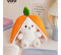 Giocattolo di peluche a forma di carota e coniglio a doppio lato - morbido e soffice. Bambola in silicone con corpo interamente in silicone, figura anime in peluche, animale di peluche, orsetto di pel