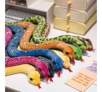 Giocattolo di peluche a simulazione di pitone lungo 50 cm, cuscino a forma di serpente, disponibile in vari colori, adatto come regalo divertente e ironico per donne, per Ognissanti, San Valentino, Fe