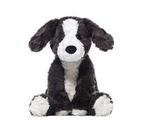 Giocattolo di peluche Border Collie - Peluche realistico per cani in bianco e nero animale in peluche da coccolare, giocattolo per cani bianco morbido, peluche border collie simulato per la prima
