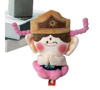 Giocattolo di peluche Buddha - Portachiavi per bambola, in peluche Buddha, bambola commovente in peluche culturale | Giocattolo di Buddha morbido con base di fiore, peluche di Buddha divertente