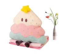 Giocattolo di peluche carino peluche cuscino peluche - cuscino divano a forma di torta giocattolo morbido con coperta bambola peluche carino decorazione camera creativo per divano