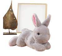 Giocattolo di peluche coniglietto, coniglio con orecchie floscio, animale coccoloso animale super morbido per bambini bambini bambini bambini giocattoli pasquali decorazioni in bianco, rosa, marrone