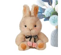 Giocattolo di peluche di coniglio morbido peluche cuscino di coniglietto pastorale figura di cotone realistico | compagno decorativo per camera da divano camera da auto regalo