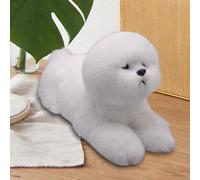 Giocattolo di peluche per cani bianchi di simulazione realistica, giocattolo di