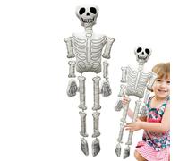 Giocattolo di peluche scheletro - bambola di peluche di Halloween da 37 pollici, grande figura di scheletri morbidi | scheletro di peluche spaventoso, decorazione per scaffale di Halloween
