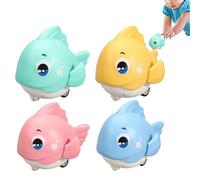 Giocattolo di pesce con risvolti - Figure di animali marini, gioco per giovani, carrello di spinta | giocattoli resistenti e colorati per gattonare e imparare il piacere nei bambini e nei bambini