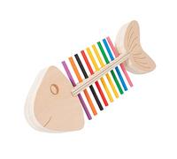 Giocattolo di puzzle a lisca di pesce dell'arcobaleno di legno per il bambino che promuove l'abbinamento dei colori e la formazione del pensiero giocattolo educativo precoce del gioco da tavolo
