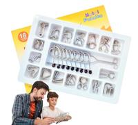 Giocattolo di puzzle in metallo, gioco di puzzle di blocco, Physics Mind Metal Puzzles, Gioco di teaser del cervello, attività di sviluppo della prima infanzia per la festa preferita adulti Challeng