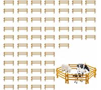 Giocattolo di Recinzione 60 Pezzi per Animali Fattoria Mini Accessori per Bambini in PVC Componibili Recinzioni Educative per Costruire Fattoria con Cavalli Pecore Cani e Altri Animali