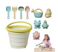 Giocattolo di sabbia - kit di gioco di sabbia | Giocattoli da spiaggia per bambini | Toys da viaggio Shablis | Scavare il gioco con secchio di frutta pieghevole per bambini dai 3 anni e più, attività