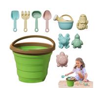 Giocattolo di sabbia - kit di gioco di sabbia | Giocattoli da spiaggia per bambini | Toys da viaggio Shablis | Scavare il gioco con secchio di frutta pieghevole per bambini dai 3 anni e più, attività