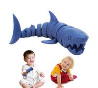 Giocattolo Di Squalo 3D - Giocattolo Di Squalo Stimolante Sensoriale, Figura Da Collezionabile | Design Stampato In 3D Con Articolazioni Mobili, Perfetto Per La Decorazione Della Scrivania E Dello