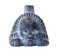 Giocattolo di teschio urlante - Statua del fischio della morte azteca | Decorazione realistica con testa di teschio umano 9 cm effetto sonoro horror per scherzi di Halloween mostra scuola
