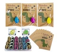 Giocattolo di uova da cova - 24 uova di dinosauro che crescono nell'acqua, uova di dinosauro che si schiudono nell'acqua, uova a sorpresa, souvenir di festa per bambini, regali