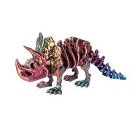 Giocattolo dinosauro flessibile con guarnizioni, in miniatura articolata stampata in 3D, statuetta decorativa da ufficio, scultura di dinosauro incompiuta, regalo antistress unico per casa e ufficio