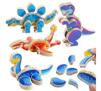 Giocattolo dinosauro giocattolo di montaggio dinosauro dinosauro giocattolo in legno montessori giocattolo dai 3 ai 6 anni di smontaggio dinosauro puzzle in legno giocattolo regalo per bambini 3 4 5